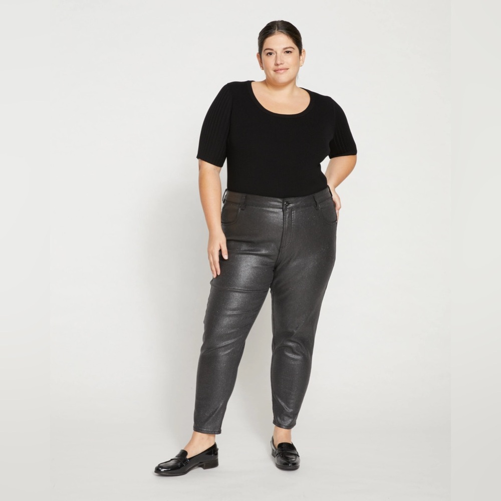 Universal Standard Shimmer Seine High Rise Skinny Jeans 27 Inch